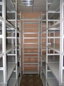 Архивный стеллаж с нагрузкой на полку до 150 кг и 750 кг на стеллаж